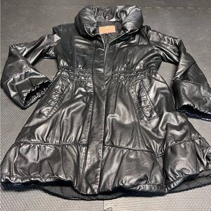 Vintage  Black leather coat size m